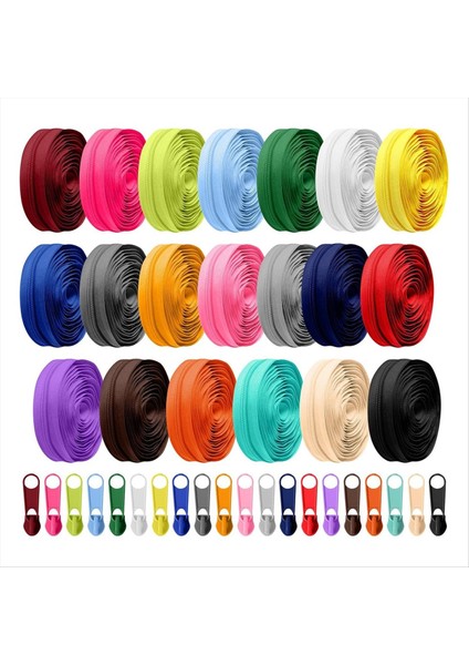 60 Yarda 20 Parça Dikiş Fermuarları Toplu 5 Naylon Fermuarları Dıy Terzi Zanaat Malzemeleri Için Çeşitli Dikiş Fermuarları (Yurt Dışından)