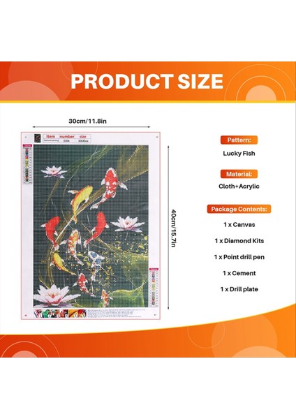 Elmas Nakış ile Boya Elmas Boya Tam Yuvarlak Resmi Rhinestone Ev Dekor Şanslı Balık (Yurt Dışından) fırsatları