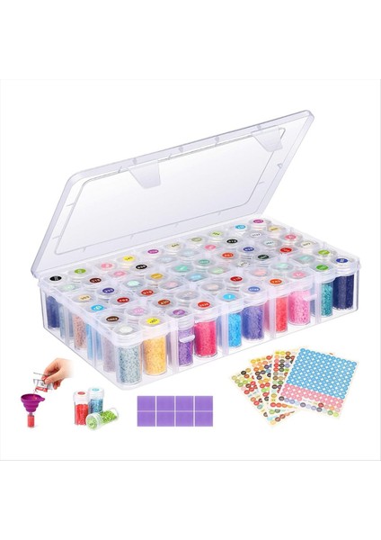 D Iamond Boyama Saklama Kutusu 60 Izgara Boncuklu Saklama Kutusu Elmas Sanat Aksesuarları Depolama Kutusu Elmas Sanatı Için Etiketler (Yurt Dışından)