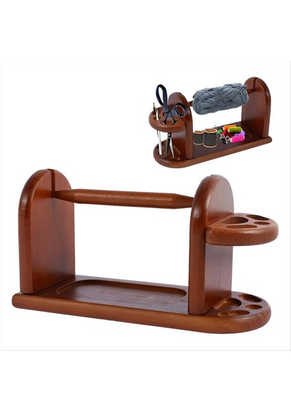 Tığ Örme Için Ahşap Iplik Tutucu Yuvalarla Iplik Rafı Standı Yatay Iplik Spinner Kararlı Iplik Top Dağıtıcısı (Yurt Dışından) modelleri