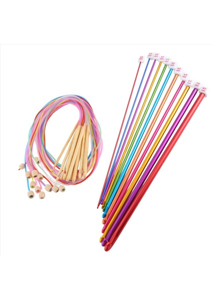 23PCS Tunisian Tığ Işi Kanca Seti Plastik Kablo Afgan Tığ Kancası ve Tunus Afgan Alüminyum Örgü Iğneleri Içerir (Yurt Dışından) fiyatları