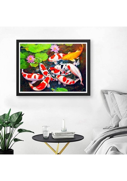 5d Elmas Boyama Sazan Koi Balık Çiçeği ve Diy Elmas Resim Numara Kitleri Boyama Koi Balık Göleti Lotus Boyası (Yurt Dışından) fırsatları