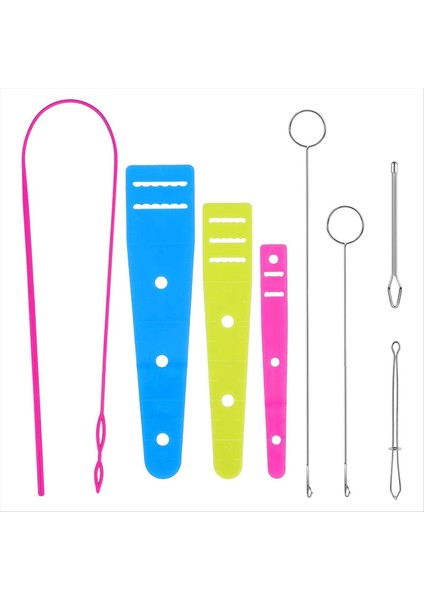 8 Pcs Esnek Drawstring Threader Aracı Seti Dikiş Döngü Turner Ceketler Paltolar Pantolon Hoodies ve Sweaters (Yurt Dışından)