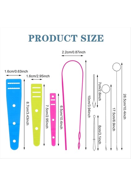 8 Pcs Esnek Drawstring Threader Aracı Seti Dikiş Döngü Turner Ceketler Paltolar Pantolon Hoodies ve Sweaters (Yurt Dışından) fırsatları