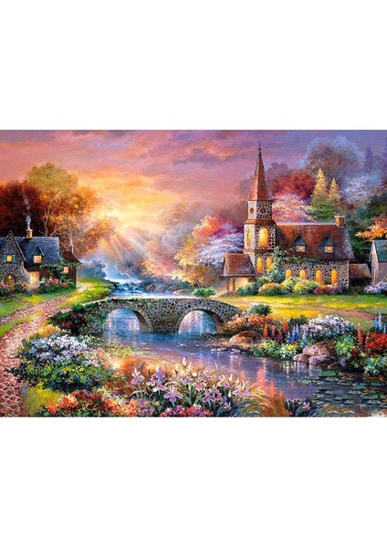 Yuvarlak Elmas Tam Elmas Kristal Elmas Boya Nakış Evi Manzara Su Elmas Boya (Yurt Dışından)