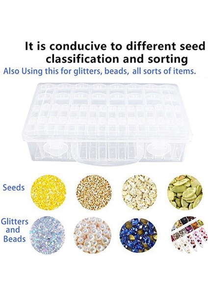48 Bölme Depolama Kutusu Temiz Tohum Boncuk Organizatörü Elmas Boyama Için Kapaklı Küçük Çıkarılabilir Kap Küçük Boncuklar (Yurt Dışından) modelleri