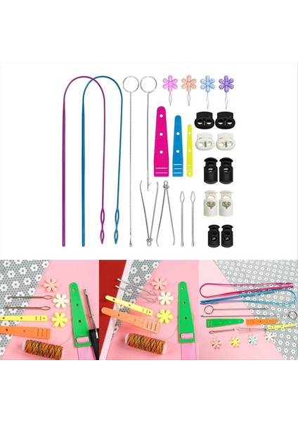 Paslanmaz Çelik Dikiş Döngü Kancası Dikiş Cımbızları ile Esnek Çekme Thread Seti (Yurt Dışından) fiyatları