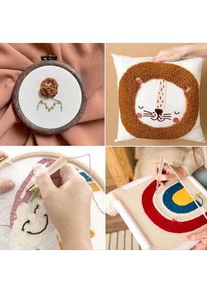 16PCS Yumruk Iğne Kitleri Yumruk Iğne Aleti Yumruk Iğne Nakış Kiti Yetişkinler Için Yeni Başlayan Diş Ipi Çapraz Sap Diy Zanaat (Yurt Dışından) modelleri