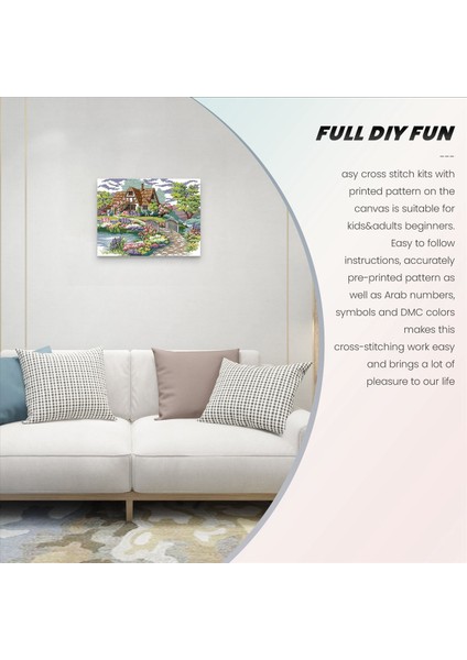 Baskılı Çapraz Dikiş Kitleri 11CT 21 6X16 9 Inç Pamuk Diy Nakış Başlangıç Kitleri Kolay Desenler Kızlar Için Nakışlar Tapma Çapraz Dikiş Malzemeleri Iğne Işi Honliday (Yurt Dışından) indirimleri