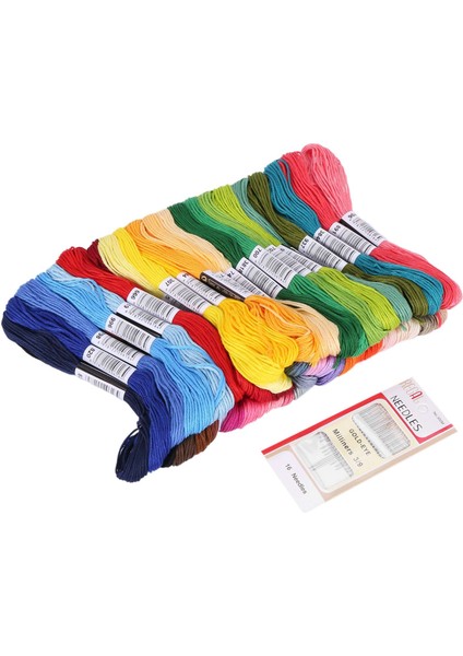 50 Skeins Nakış Floss Çapraz Dikiş Iplik Bilezik Iplik Iğneler For Dostluk Bilezik (Yurt Dışından) fiyatları