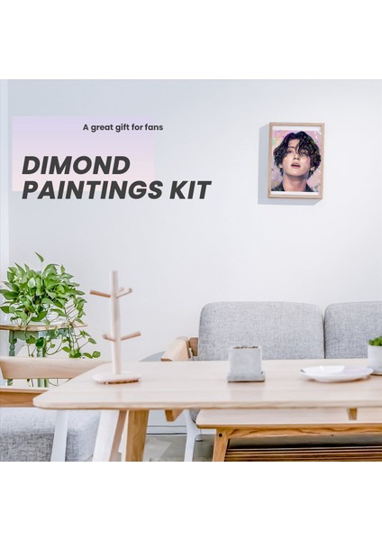 Dıy Elmas Resim Bangtan Boys Art Portre Rhinestone Tam Yuvarlak Duvar Resim 30X40 cm Jung Kook (Yurt Dışından) modelleri