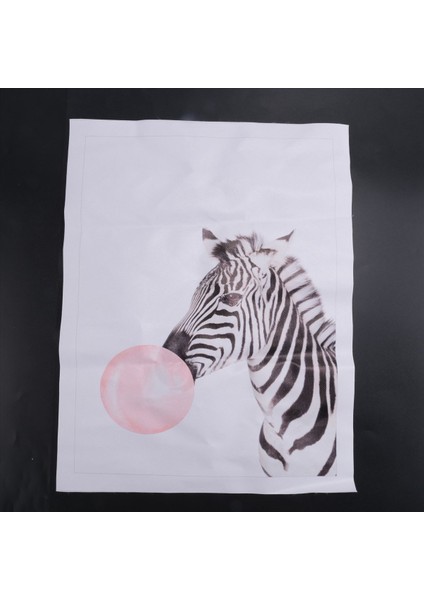 Kawaii Hayvan Zebra Nordic Tuval Boyama Sanat Baskı Poster Duvar Resim Odası Dekoru （çevremsiz） 30CM*40CM (Yurt Dışından)