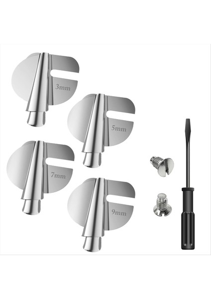 Dikiş Haddelenmiş Hemmer Ayağı 4 Boyut Geniş Dikiş Makinesi Basın Seti (4pcs 3/5/7/9mm) (Yurt Dışından)