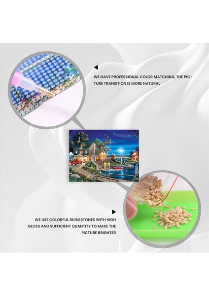 Dıy 5d Boyama Peyzaj Lodge Tam Matkap Yuvarlak Ev Dekorasyon Nakış Resmi El Sanatları Sanat Kiti (Yurt Dışından) modelleri