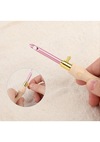 10 Adet Yumruk Iğne Kiti Ayarlanabilir Yumruk Iğne Aleti 7 Boyutlu Yumruk Iğne Yetişkinler Için Ahşap Tutamaklarla Yeni Başlayanlar (Yurt Dışından) fiyatları