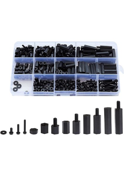 320PCS M3 Erkek Kadın Hex Naylon Ara Ara Sıkıştırma Standof Dişli Pillar Pcb Anakart Standoff (Yurt Dışından)