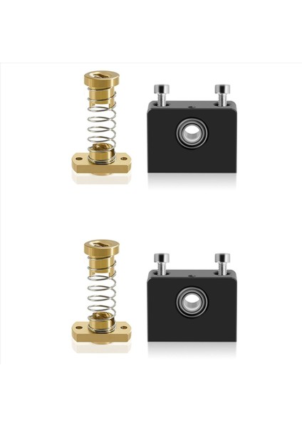 2x Anti Backlash Somunu ve Z Ekseni Kenefer Vidalı Üst Montaj Ender 3/3 Pro/3 V2/cr-10 ile Uyumlu (Yurt Dışından)