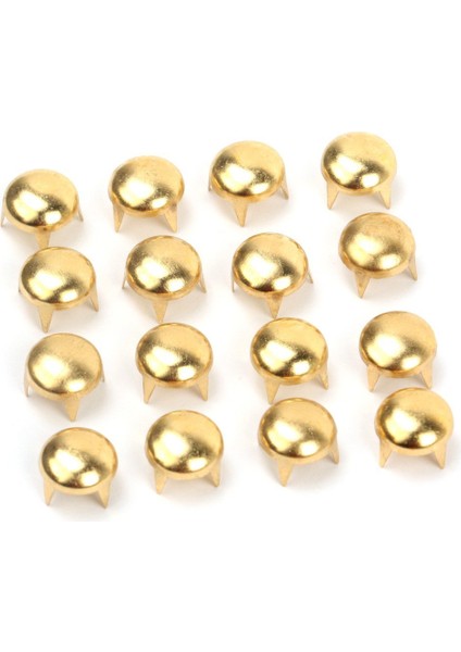 100 Adet Metal Perçin Tırnak Diy Aksesuarları 6mm Yuvarlak Deri Giyim Punk Altın (Yurt Dışından) modelleri