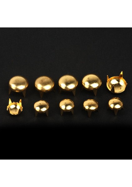 100 Adet Metal Perçin Tırnak Diy Aksesuarları 6mm Yuvarlak Deri Giyim Punk Altın (Yurt Dışından) fırsatları