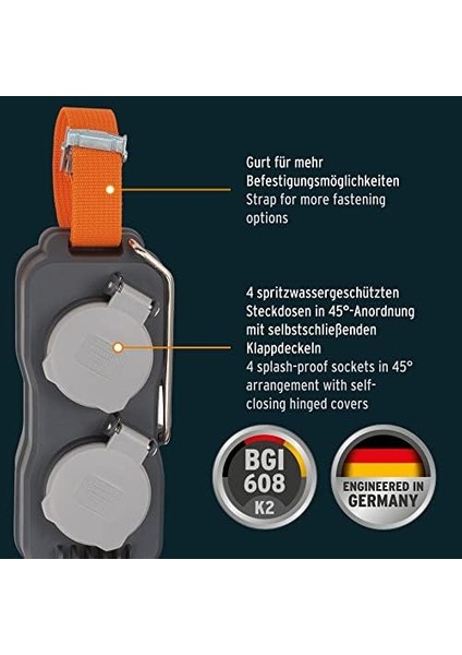 Professionallıne Powerblock/dağıtıcı Priz 4'lü (Şantiye Kullanımı ve Açık Havada Sürekli Kullanım, IP54) fiyatları