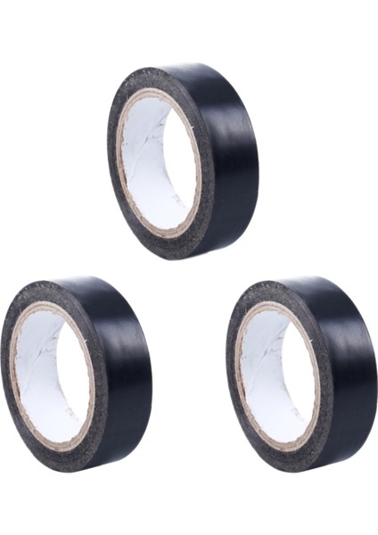 3 Adet 19MMX10M Kanal Su Geçirmez Bant Siyah (Yurt Dışından)