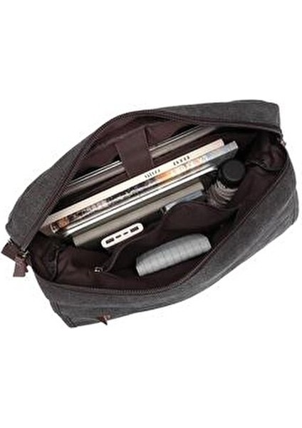 Postacı Tipi Kanvas Dosya Çantası Ergonomik Tasarım 4 Cepli Su Geçirmez 1321