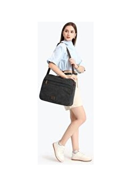 Postacı Tipi Kanvas Dosya Çantası Ergonomik Tasarım 4 Cepli Su Geçirmez 1321