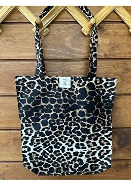 Leopar Desenli Körüklü Bez Çanta Su İtici Duck Keten Kumaş Kadınlar İçin fırsatları