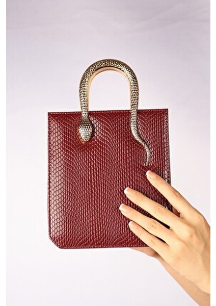 143 Piton Yılan Sap Portföy Çanta Modern Tasarım ve Fonksiyonellik ile Kadınlar için indirimleri