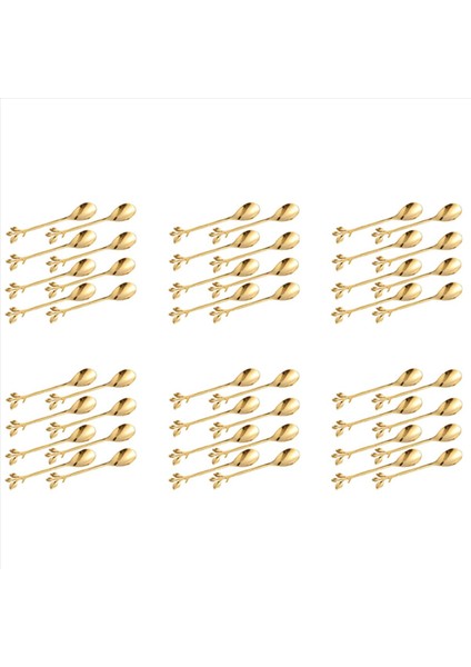 48X Don-Cream Tea Streing Kaşıklar Retro Tatlı Demitasse Espresso Sconon Scon Blar Mutfak Sofra Takımları (Yurt Dışından)