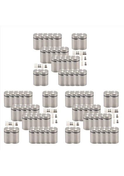72PCS 3/4 x 1 Inç Işaret Tutucular Standoff Standoff Vidalar Duvar Standoff Tutucular Vidalar Montaj Donanım Reklam Cam Akrilik (Yurt Dışından)