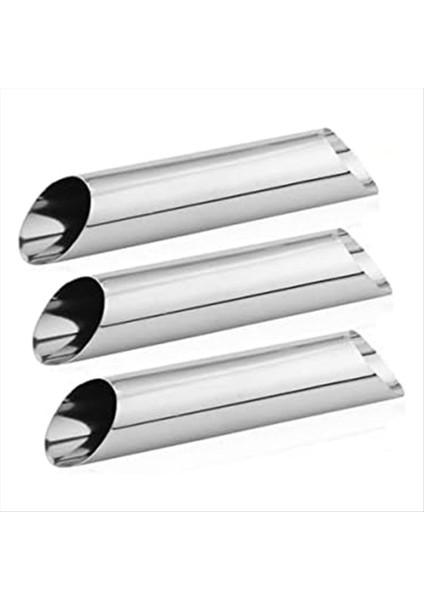 Brioche Ekmek Somun Cannoli Tüpleri Paslanmaz Çelik Cannoli Formlar 3pcs Yapışmaz Krem Korna Danimarka Pasta Kol (Yurt Dışından)