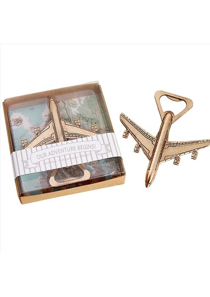 48 Uçak Şişesi Açıcı Kutusu Hava Uçak Seyahat Bira Şişesi Açıcı Partisi Düğün Doğum Günü Dekorasyonları (Yurt Dışından) fırsatları