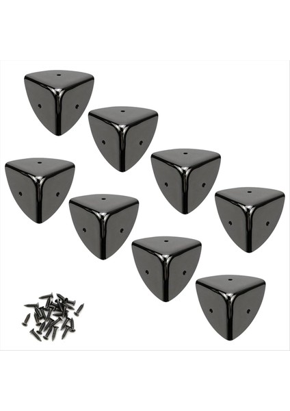 Demir Köşe Koruyucular Siyah Dekor Kutusu Kenar Kapağı 39MM/1 53IN Kutu Dolap Kenar Güvenlik Muhafızları 8pcs Siyah (Yurt Dışından)