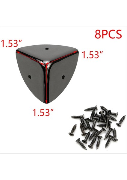 Demir Köşe Koruyucular Siyah Dekor Kutusu Kenar Kapağı 39MM/1 53IN Kutu Dolap Kenar Güvenlik Muhafızları 8pcs Siyah (Yurt Dışından) fiyatları