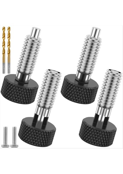 4pcs El Geri Çekilebilir Yaylı Pistonlu Tutucu Tutamaklı Paslanmaz Çelik Kilit M6 Tipi Salım Pimleri (Yurt Dışından)