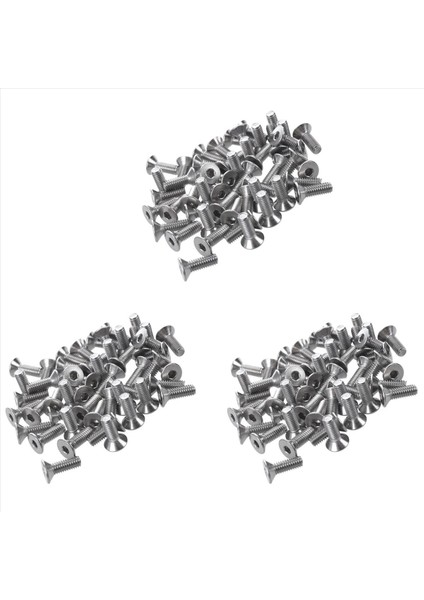 150 Pcs Paslanmaz Çelik Countersunk Vidalar Altıgen Soket Hex Anahtar Cıvataları M4 x 12MM (Yurt Dışından)
