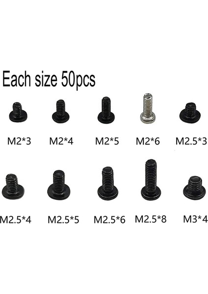 1000PCS M2 M2 5 M3 Dizüstü Bilgisayar Dizüstü Bilgisayar Vidalı Kiti Ibm Hp Için Set Dell Lenovo Samsung Sony Toshiba Gateway Acer (Yurt Dışından) modelleri