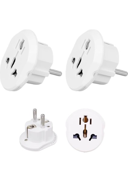 2 Adet Evrensel Uluslararası Priz Fiş Adaptör Çevirici 16A 250V Seyahat Fişi Dönüştürücü Adaptörü, 200'DEN Fazla Ülkede Abd/avustralya/uk, Ce Sertifikalı