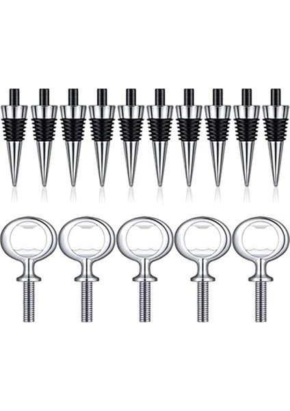 10 Adet Şarap Tıpa ve 5 Adet Boş Şişe Açıcı Şişe Açıcı Ekler Düğün Partisi Için Diy (Yurt Dışından)