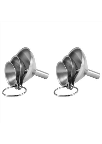 6pcs Çok Fonksiyonlu Paslanmaz Çelik Huni Essentail Yağ Su Baharatları Şarap Şişesi Filtre Huni Ev Mutfak Için (Yurt Dışından)