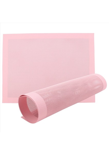 Delikli Fırın Paspasları Yarım Sayfa Için 2 Adet Pembe Silikon Paspas Ekmek/pasta Yapmak Için Yapışmaz Yeniden Kullanılabilir Fırın Astarları (Yurt Dışından) indirimleri