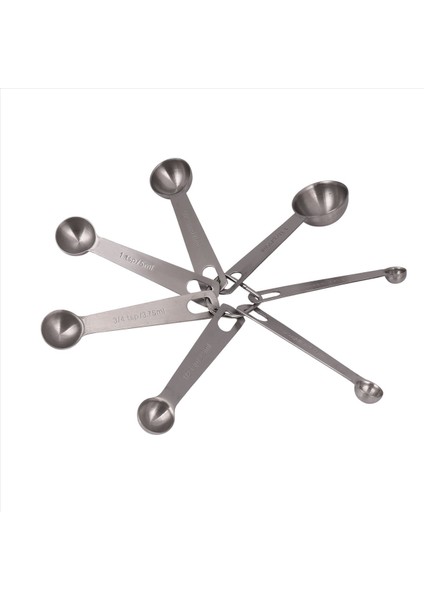 21X Paslanmaz Çelik Ölçüm Kaşıkları Kuru ve Sıvı Malzemeler Için Istiflenebilir Ölçü Kaşığı Koşullu Işaretli Pişirme Kaşığı (Yurt Dışından) modelleri