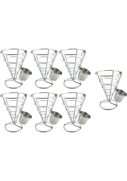 Patates Kızartması Sepet Tek Kafa Patates Kızartması Raf 7 Parça Patates Kızartması Fincan Kızarmış Tavuk Pişmiş Yemek Ekran Standı (Yurt Dışından)