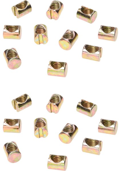 20 Pcs M8 Namlu Cıvataları Çapraz Dübel Olaylı Mobilya Somun Yataklar Beş Sandalyeler (Yurt Dışından)