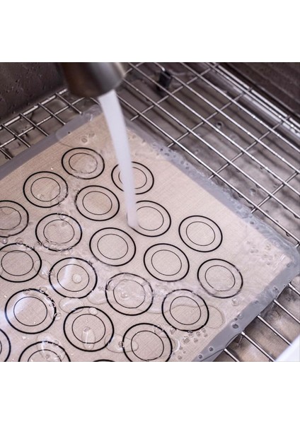 Macaron Pişirme Paspasları 4 Macarons &amp Cook Için Paket - Silikon Makarna Pırır Çakıçısı Boyut Kılavuzu Çevreleri (Yurt Dışından) modelleri