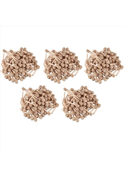 500 Paket 3 Inç Ahşap Bal Kepçe Çubukları Ayrı Ayrı Sarılmış Bal Kavanozu Dağıtıcı Çiseleyen Bal Düğün Için Sunucu (Yurt Dışından)