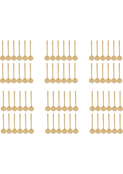 72PCS Yuvarlak Şekli Kahve Kaşık Paslanmaz Çelik Mini Teaspoons Şeker Tatlı Kaşığı Dondurma Çorba Kaşığı Mutfak (Altın) (Yurt Dışından)