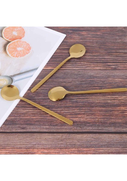 72PCS Yuvarlak Şekli Kahve Kaşık Paslanmaz Çelik Mini Teaspoons Şeker Tatlı Kaşığı Dondurma Çorba Kaşığı Mutfak (Altın) (Yurt Dışından) fırsatları