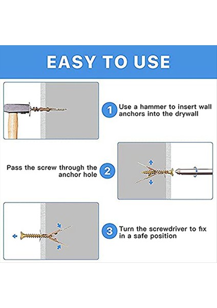 Alçıpan Kendi Kendini Delme Ankrajları Vidalı Duvar Yalıtım Tahtası Için Uygun Vidalı Içi Boş Duvar Ankraj Kiti Raf (Yurt Dışından) indirimleri